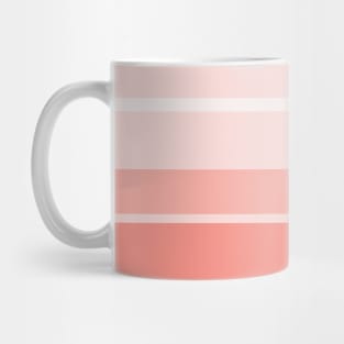 A subtle merger of Isabelline, Pale Pink, Melon and Vivid Tangerine stripes. Mug